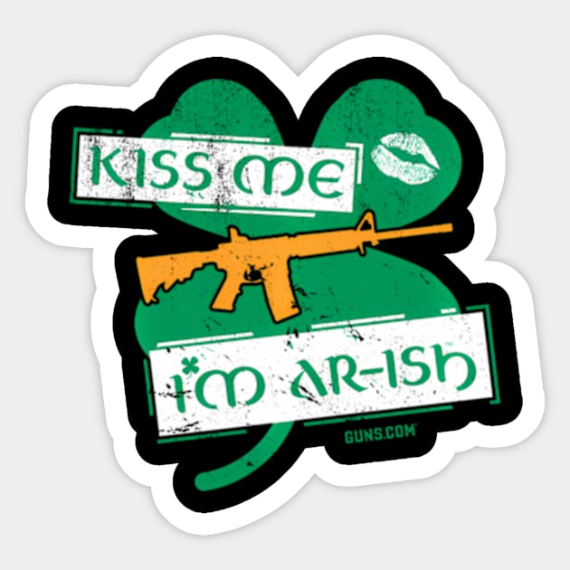 Kiss Me I'M Ar-Ish W C - St. Patrick'S Day Sticker by Ro Go Dan